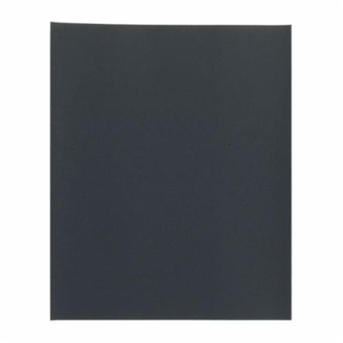 Norton® Black Ice™ 66261139385 T214 Coated Sandpaper Sheet, 11 in L x 9 in W, P400 Grit, Super Fine Grade, Aluminum Oxide Abrasive, Paper Backing
