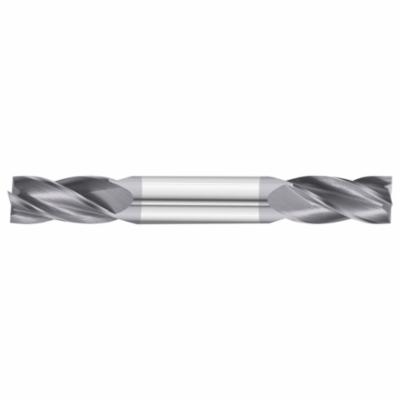 Fullerton 12388 3200 Center Cutting Double End Standard Length Square End End Mill, 3/32 in Dia Cutter, 3/8 in Length of Cut, 4 Flutes, 1/8 in Dia Shank, 2 in OAL, TiAlN Coated