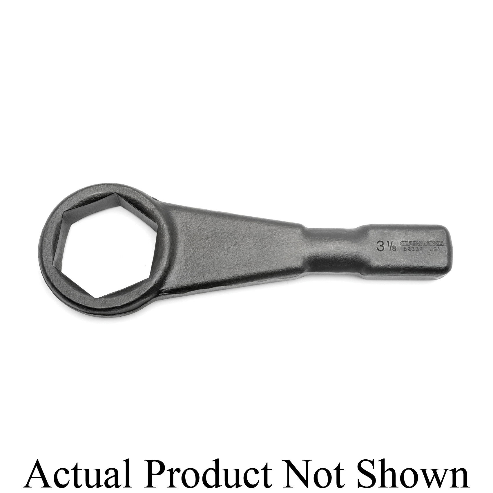 GEARWRENCH® 82326 Slugging Wrench, 2 in Non-Ratcheting Wrench, US Federal Specification GGG-W-636E, 6 Points, Single End Head, 1-7/32 in THK Box End, 11.69 in OAL, Black Oxide redirect to product page