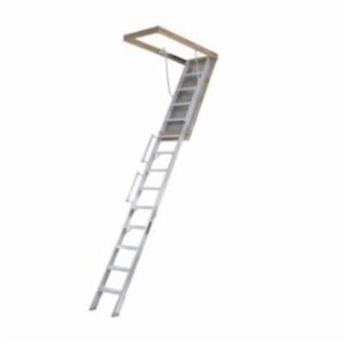 Louisville® AL258P Everest Heavy Duty Attic Ladder, 10 to 12 ft Ceiling, Type IA, Aluminum, 350 lb Load, Gray redirect to product page