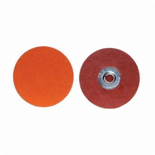 Norton® Blaze® 63642595401 R980P Conformable Coated Abrasive Quick-Change Disc, 1-1/2 in Dia, 36 Grit, Extra Coarse Grade, Ceramic Alumina Abrasive, Type TS (Type II) Attachment