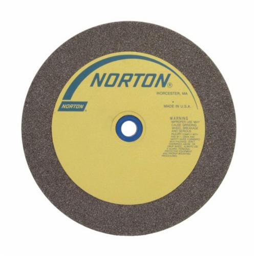Norton® 66253220951 57A Straight Bench and Pedestal Grinding Wheel, 12 in Dia x 2 in THK, 1-1/2 in Center Hole, 30 Grit, Aluminum Oxide Abrasive