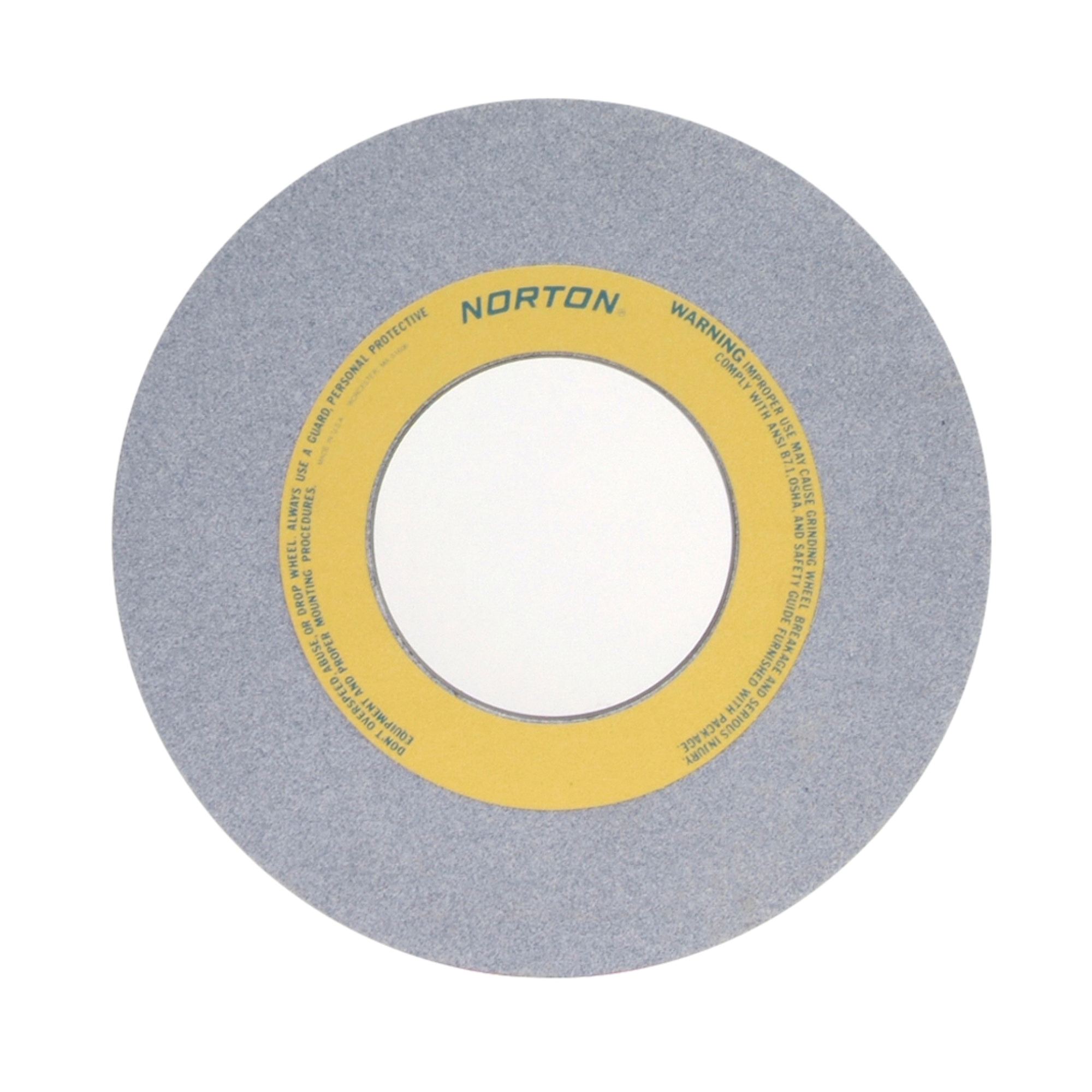 Norton® 66253207705 32AA Straight Toolroom Wheel, 12 in Dia x 1 in THK, 5 in Center Hole, 60 Grit, Aluminum Oxide Abrasive
