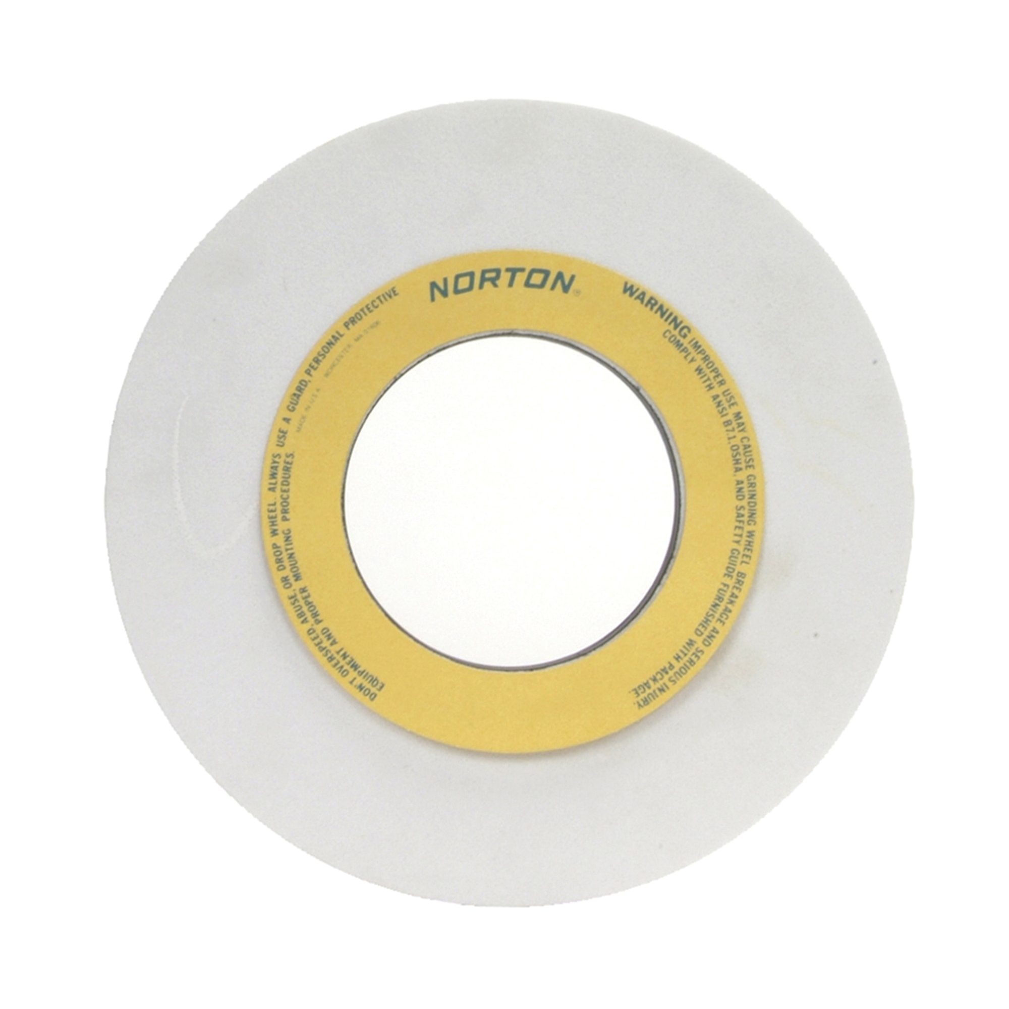 Norton® 66253214987 38A Straight Toolroom Wheel, 12 in Dia x 1-1/2 in THK, 5 in Center Hole, 46 Grit, Aluminum Oxide Abrasive
