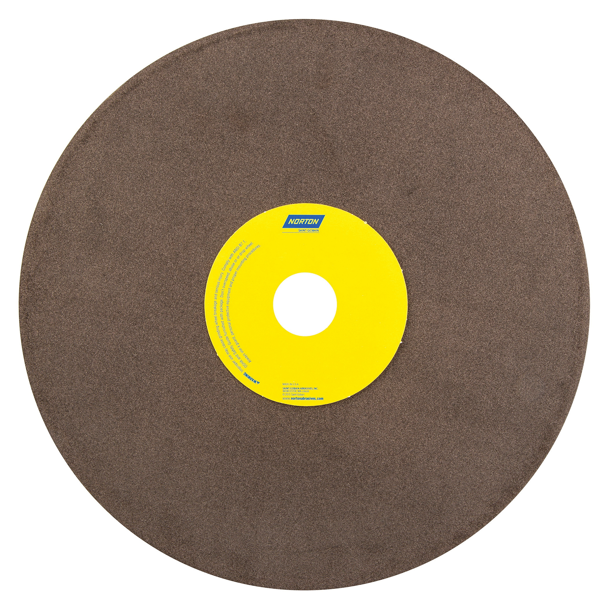 Norton® 66253222833 57A Metallurgical Cut-Off Wheel, 12 in Dia x 1/16 in THK, 1-1/4 in Center Hole, 90 Grit, Aluminum Oxide Abrasive