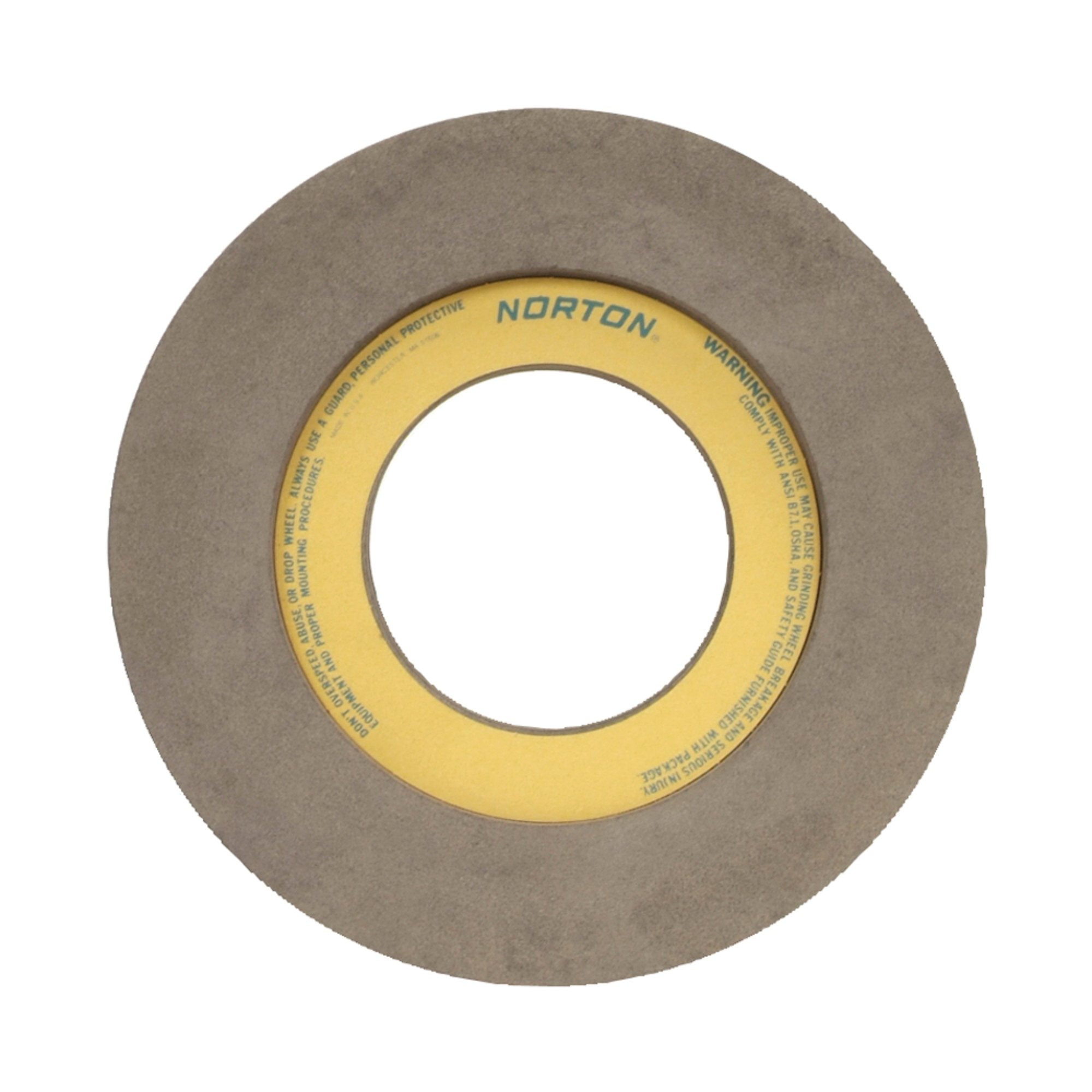Norton® 66253222844 57A Centerless Feed Wheel, 12 in Dia x 4 in W, 5 in Hole, Type 7, 80 Grit