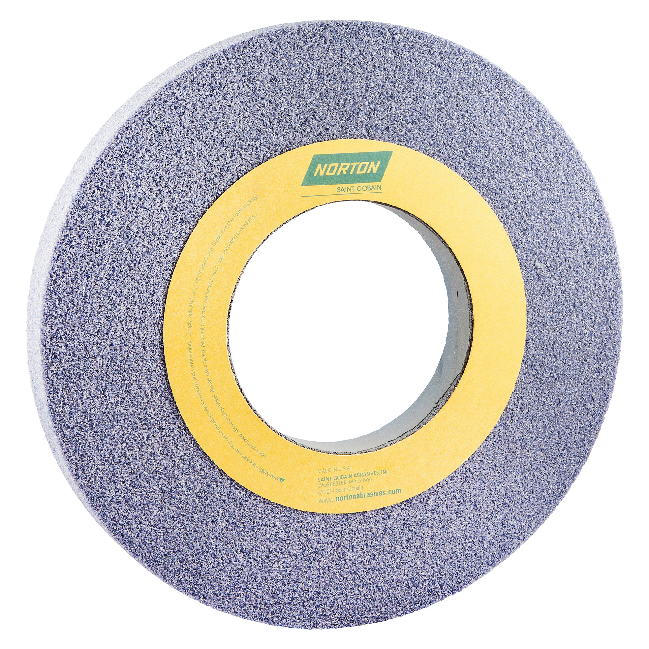 Norton® 66253262563 32A Straight Toolroom Wheel, 12 in Dia x 1 in THK, 5 in Center Hole, 46 Grit, Aluminum Oxide Abrasive