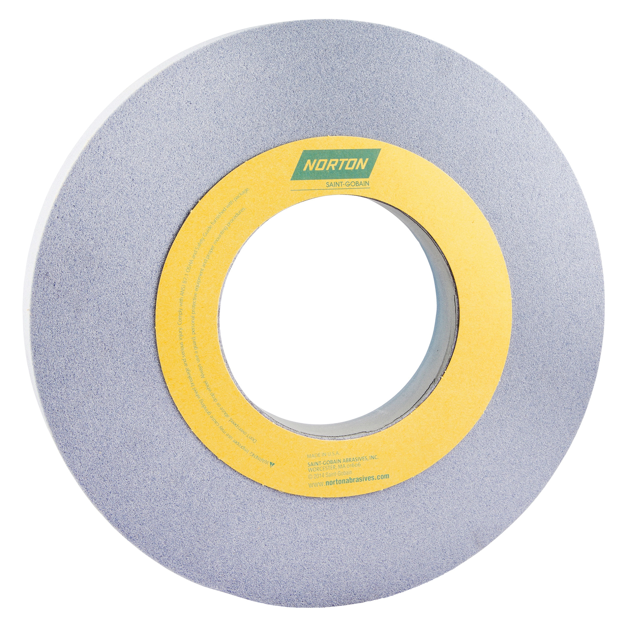 Norton® 66253262697 32A Straight Toolroom Wheel, 12 in Dia x 1 in THK, 5 in Center Hole, 80 Grit, Aluminum Oxide Abrasive