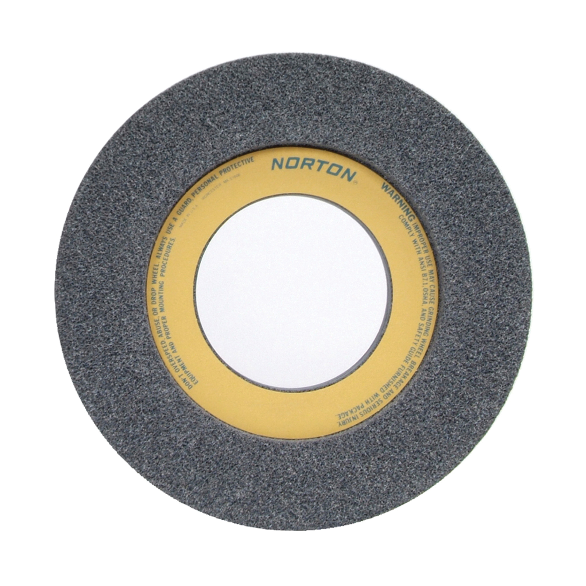 Norton® 66253263180 32A 1-Side Recessed Toolroom Wheel, 12 in Dia x 1-1/2 in THK, 5 in Center Hole, 46 Grit, Aluminum Oxide Abrasive