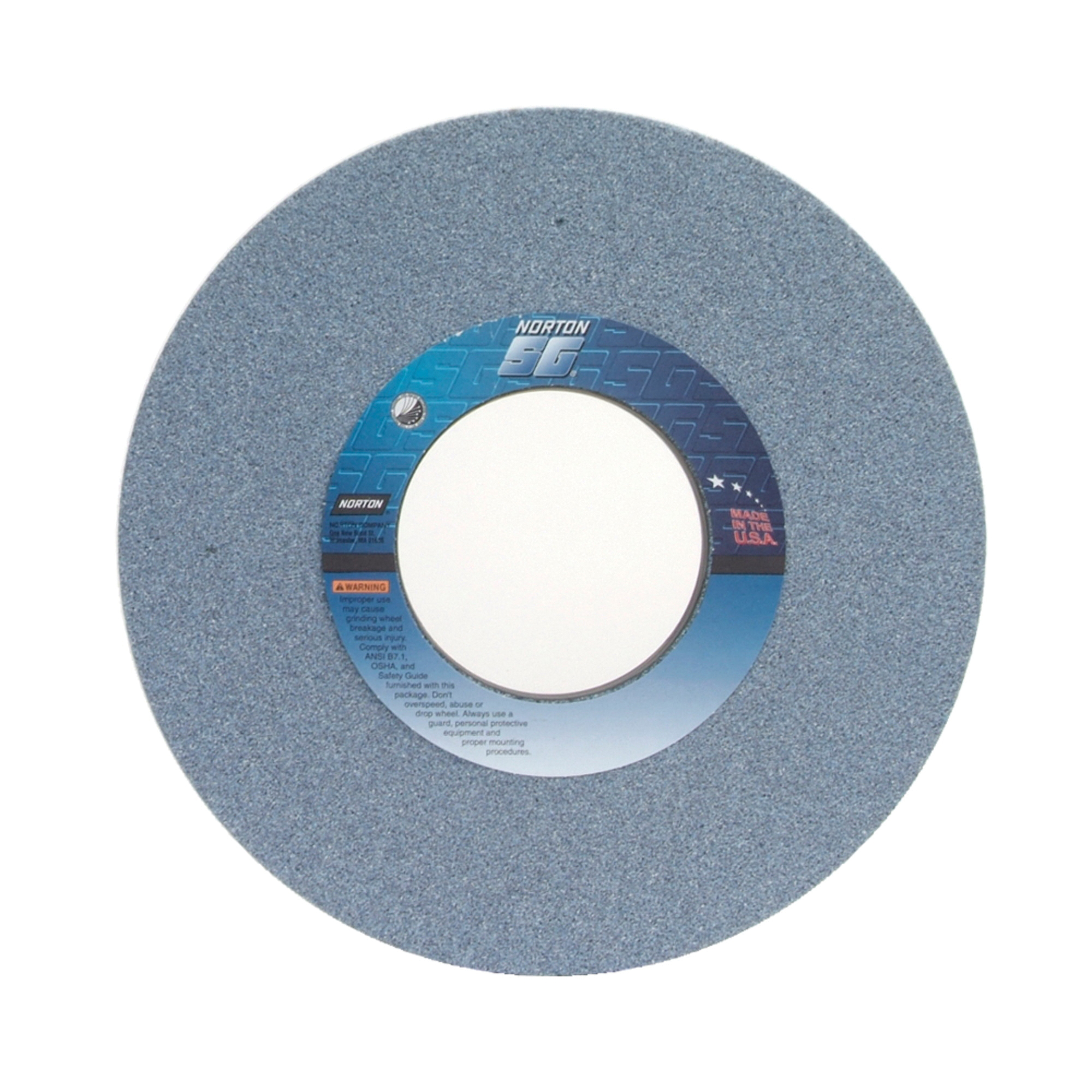 Norton® 66253306780 3SGP Straight Toolroom Wheel, 14 in Dia x 1-1/2 in THK, 5 in Center Hole, 46 Grit, Ceramic Alumina/Friable Aluminum Oxide Abrasive