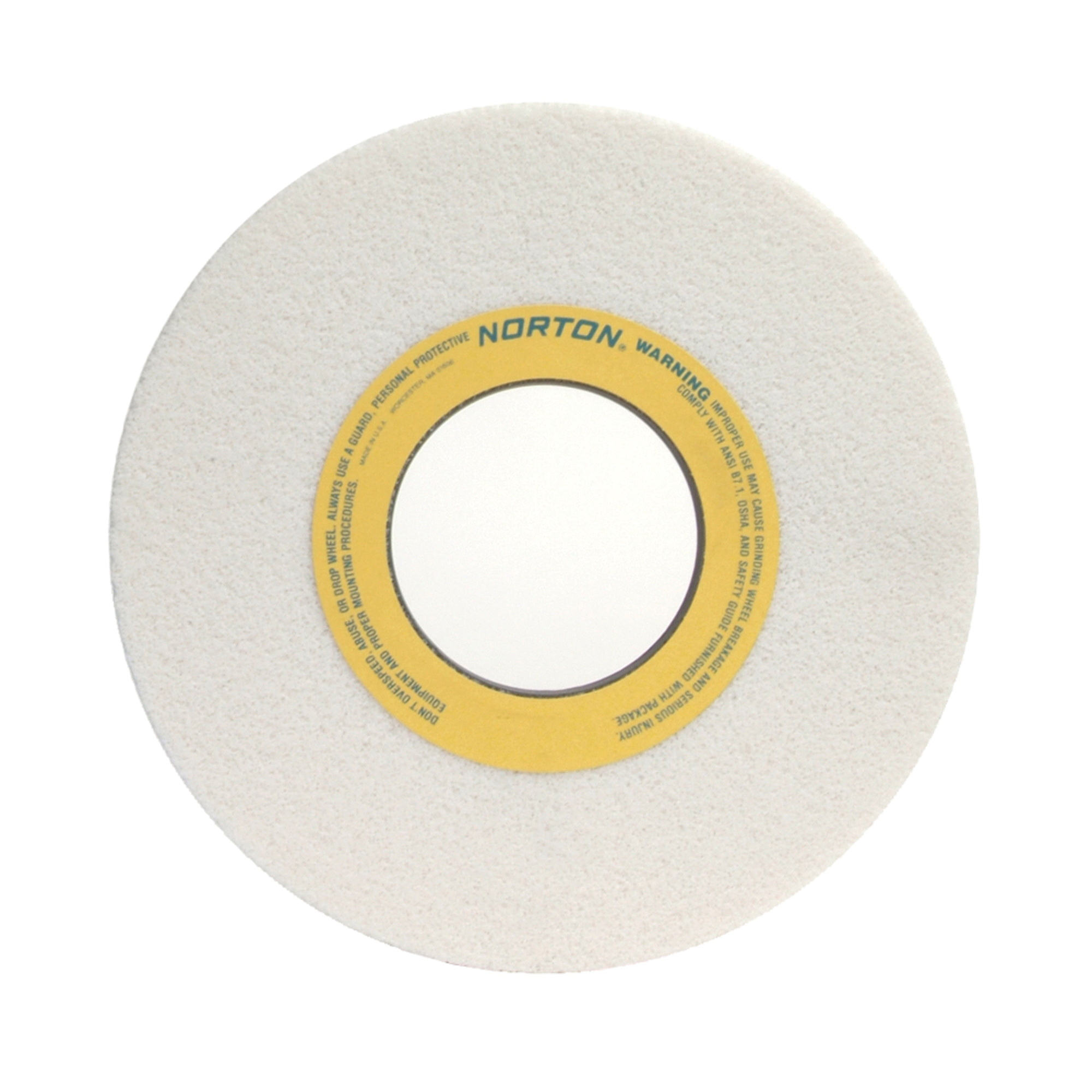 Norton® 66253313969 38A Straight Toolroom Wheel, 14 in Dia x 1-1/2 in THK, 5 in Center Hole, 46 Grit, Aluminum Oxide Abrasive