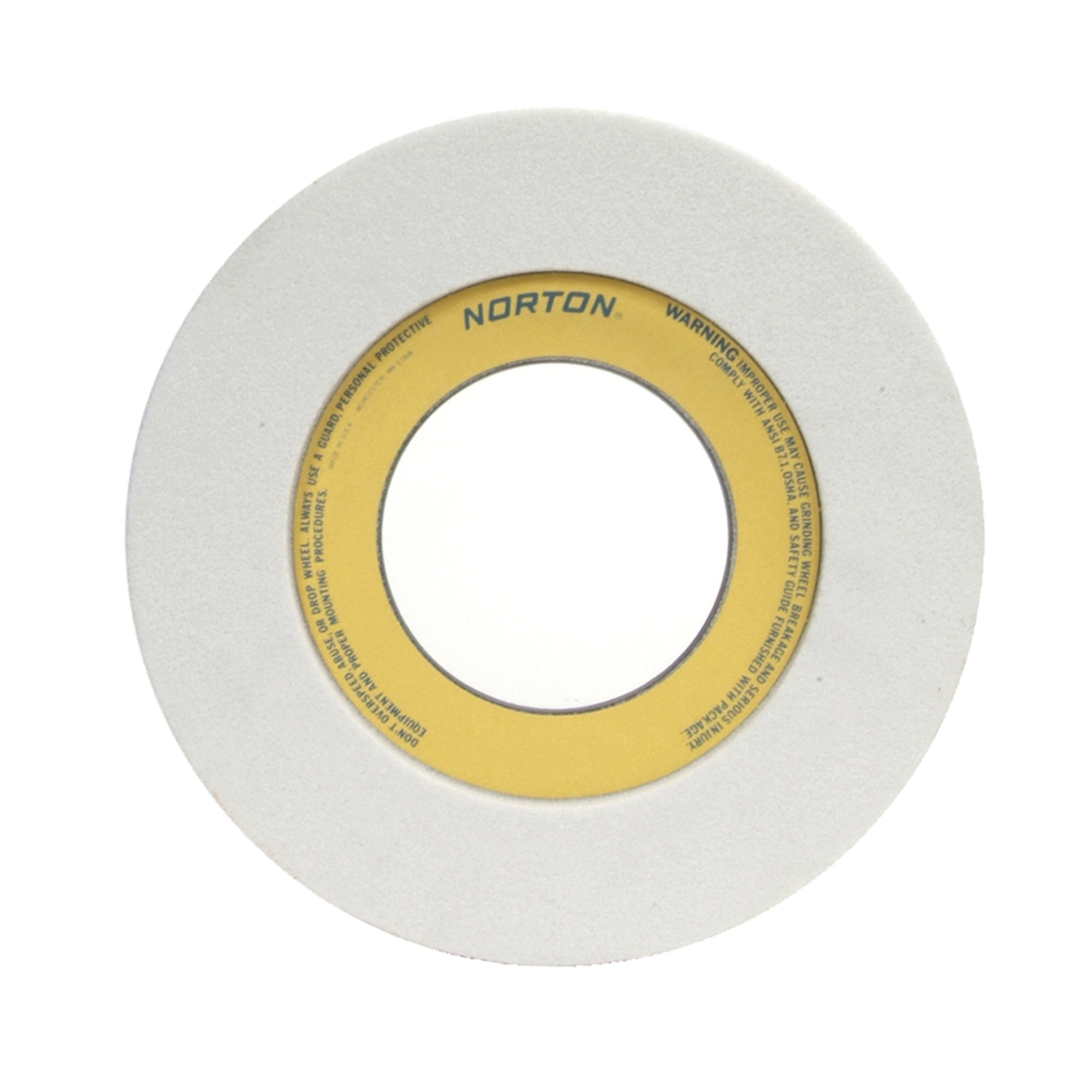 Norton® 66253319949 38A 1-Side Recessed Toolroom Wheel, 14 in Dia x 2 in THK, 5 in Center Hole, 46 Grit, Aluminum Oxide Abrasive