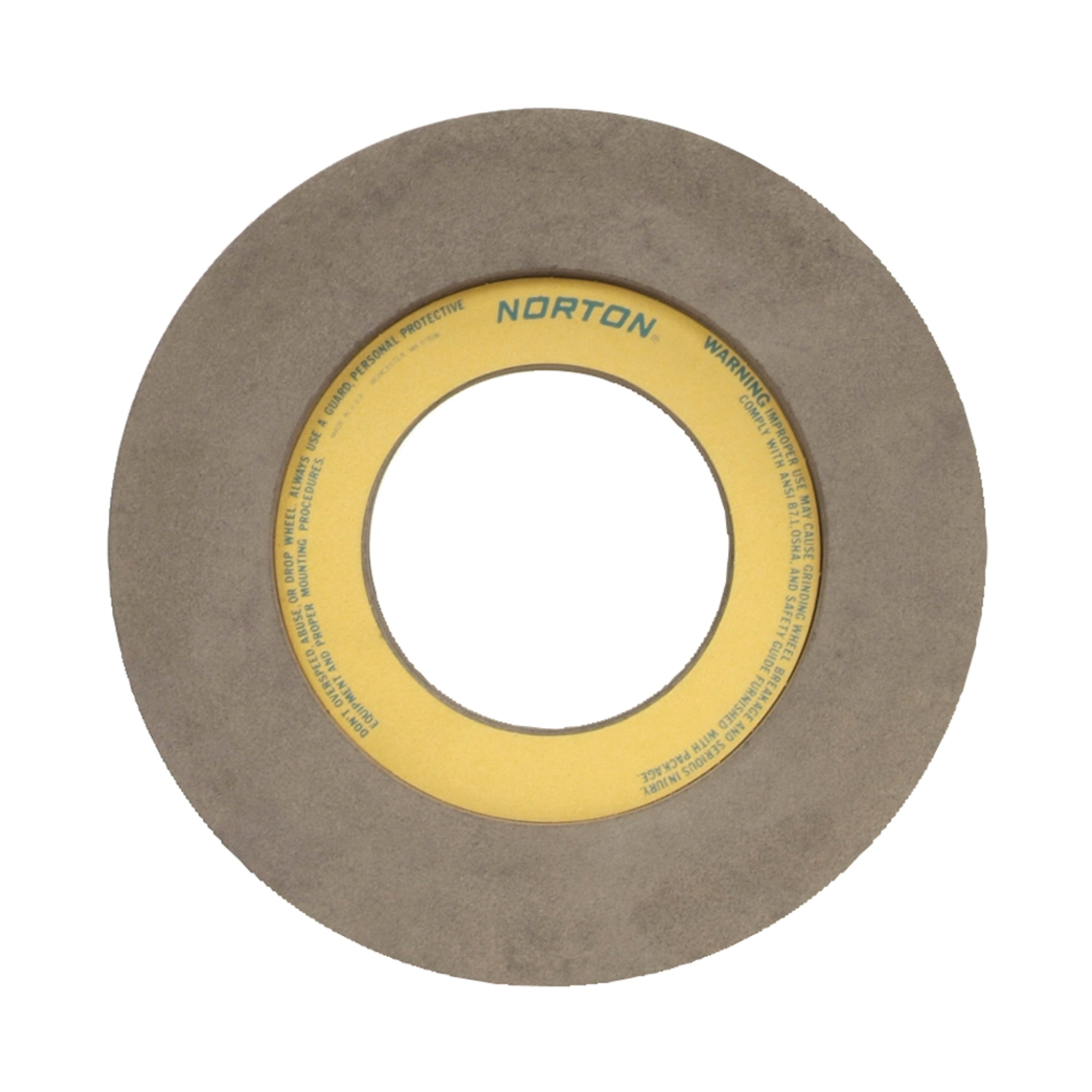 Norton® 66253322859 57A Centerless Feed Wheel, 14 in Dia x 8 in W, 5 in Hole, Type 7, 80 Grit