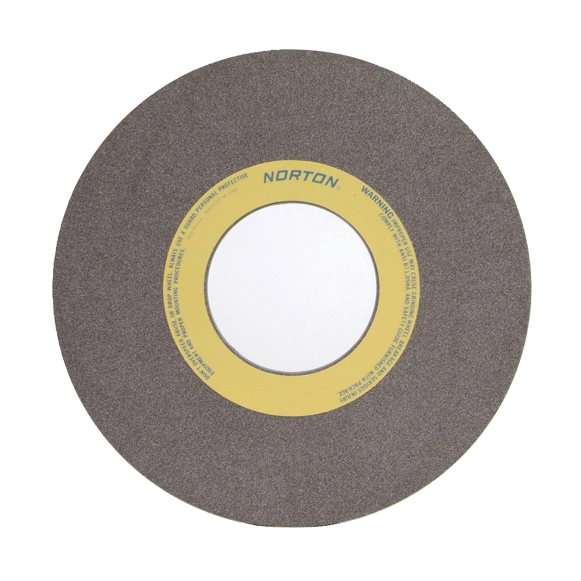 Norton® 66253364070 57A Straight Toolroom Wheel, 14 in Dia x 1 in THK, 5 in Center Hole, 80 Grit, Aluminum Oxide Abrasive
