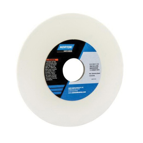Norton® 66253465053 38A Straight Toolroom Wheel, 18 in Dia x 3/8 in THK, 9 in Center Hole, 80 Grit, Aluminum Oxide Abrasive