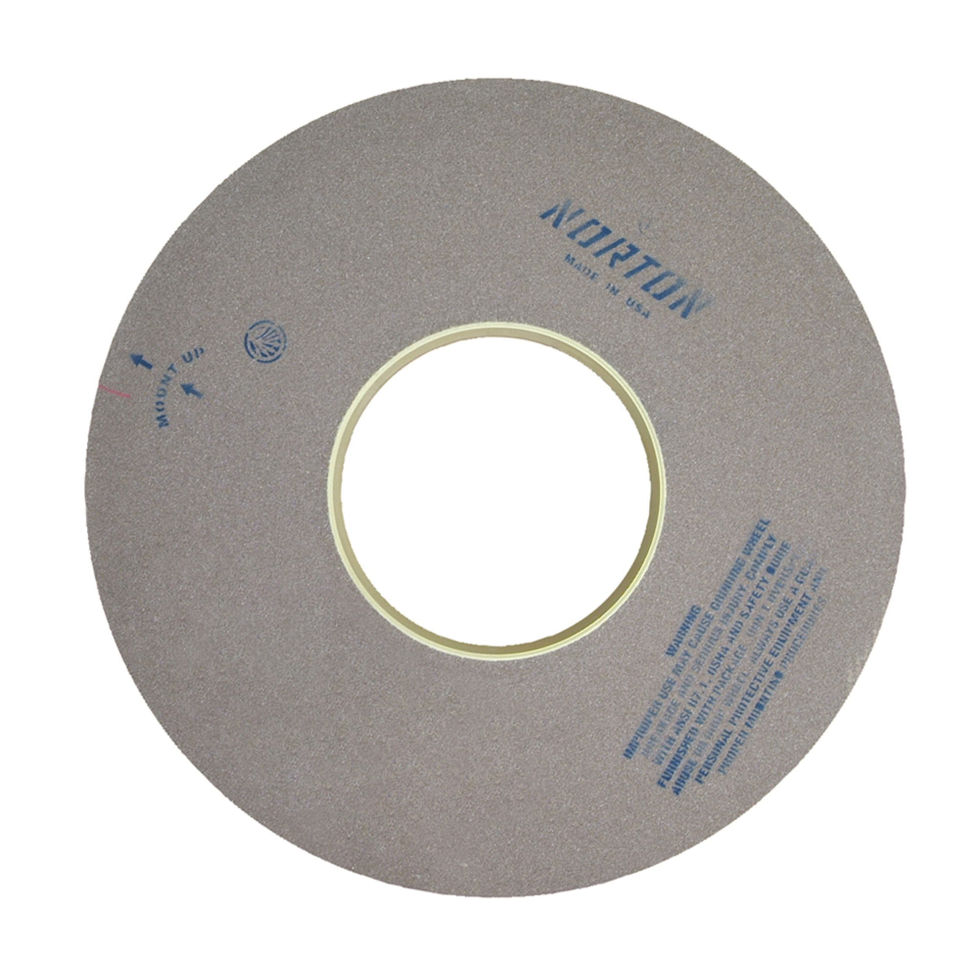 Norton® 66253466722 64A Surface and Cylindrical Grinding Wheel, 16 in Dia x 1 in THK, 5 in Center Hole, 60 Grit, Aluminum Oxide Abrasive