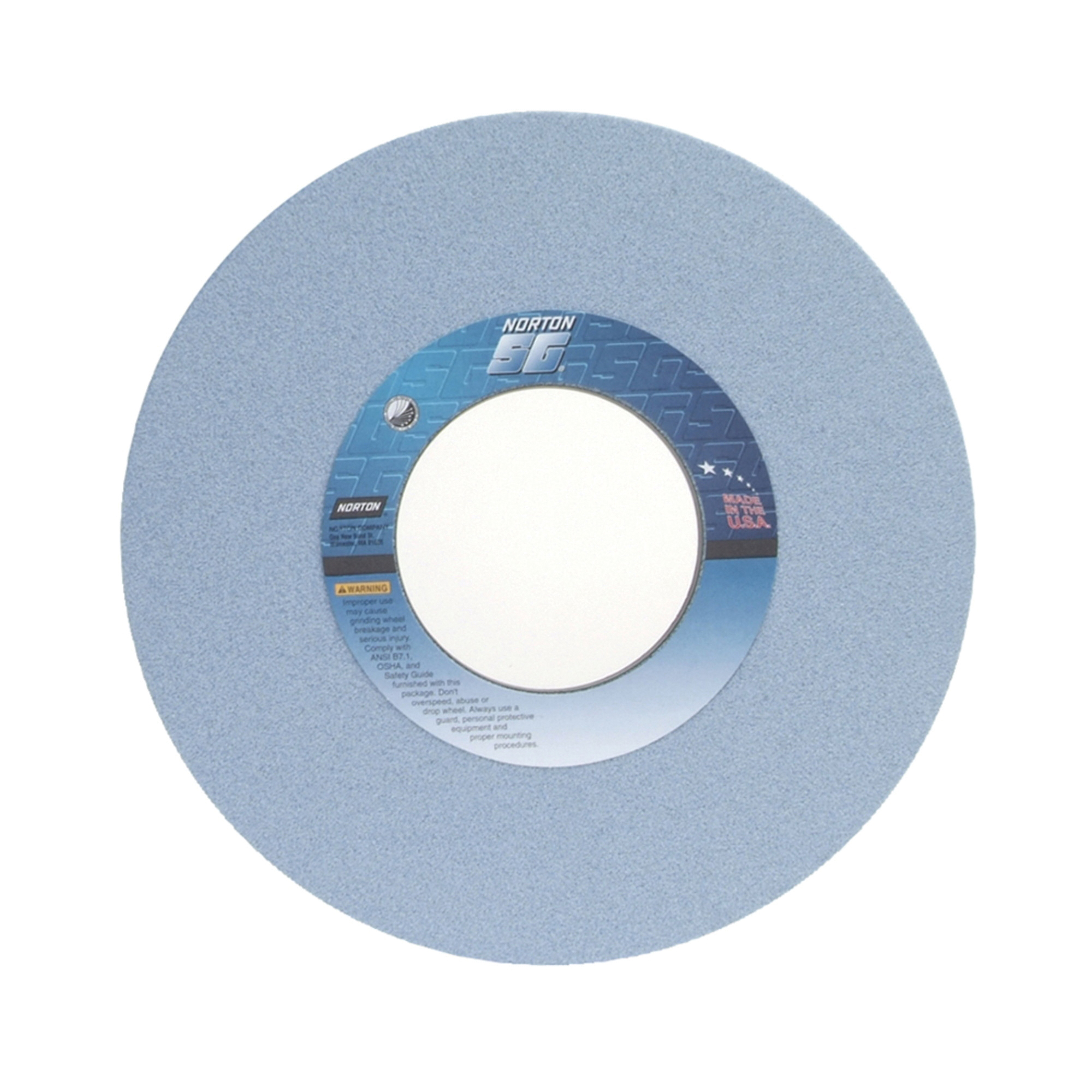 Norton® 66253467010 5SG Straight Surface and Cylindrical Grinding Wheel, 16 in Dia x 1-1/2 in THK, 5 in Center Hole, 60 Grit, Ceramic Alumina Abrasive
