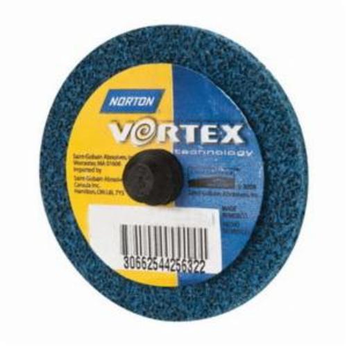 Norton® Bear-Tex® Rapid Blend™ Vortex® 66254425632 Quick-Change Non-Woven Unified Wheel, 2 in Dia, 1/8 in W Face, Medium Grade, Aluminum Oxide Abrasive