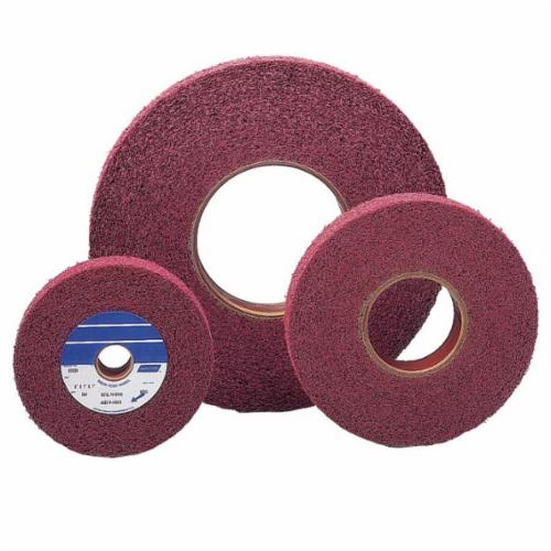 Norton® Bear-Tex® 66261007831 Convolute Non-Woven Abrasive Wheel, 8 in Dia, 3 in Center Hole, 1 in W Face, Medium Grade, Aluminum Oxide Abrasive