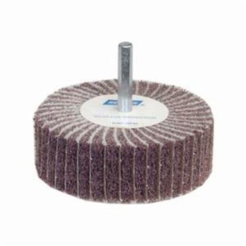Norton® Bear-Tex® 66261051721 Spindle Mounted Non-Woven Flap Wheel, 2 in Dia Wheel, 1 in W Face, 1/4 in Dia Shank, 80 Grit, Medium Grade, Aluminum Oxide Abrasive