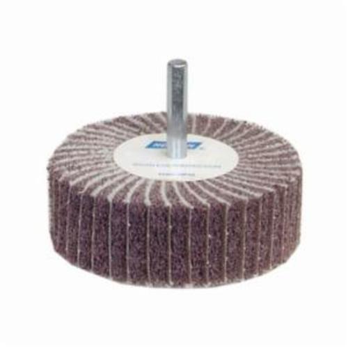 Norton® Bear-Tex® 66261051722 Spindle Mounted Non-Woven Flap Wheel, 2 in Dia Wheel, 1 in W Face, 1/4 in Dia Shank, 120 Grit, Medium Grade, Aluminum Oxide Abrasive
