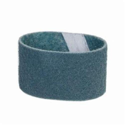 Norton® Bear-Tex® Rapid Prep™ 66261055326 Low Flex Highest Density Portable Stiffest Surface Conditioning Non-Woven Abrasive Belt, 3-1/2 in W x 15-1/2 in L, Very Fine Grade, Aluminum Oxide Abrasive, Blue