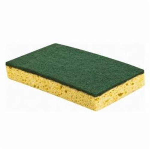 Norton® 66261059403 893 Scour-N-Sponge Scour-N-Sponge Pad, 6-1/4 in L, 3-1/4 in W W/Dia, 3/4 in THK, Very Fine Grade, Aluminum Oxide Abrasive