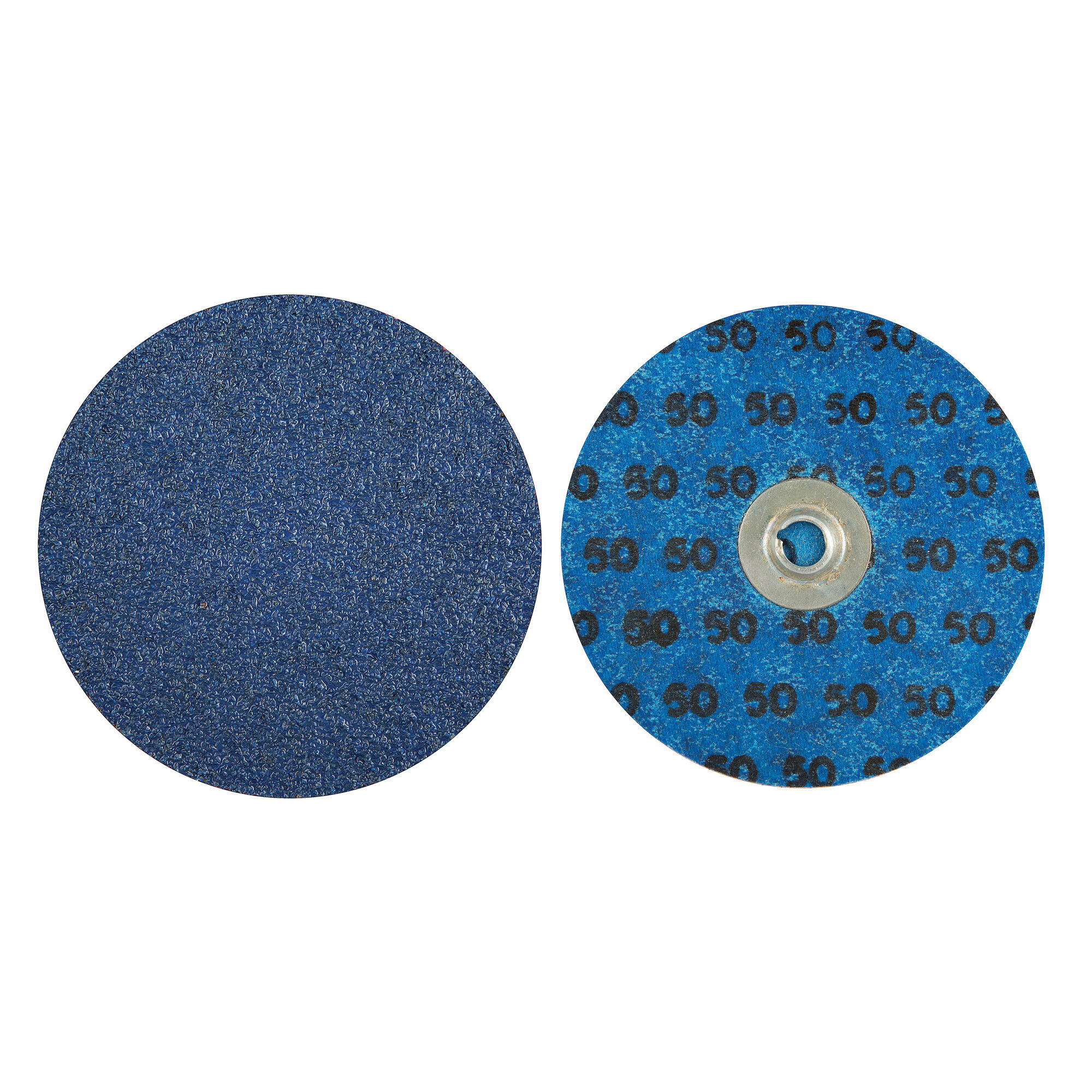 Norton® BlueFire® 66261138681 R884P Coated Abrasive Quick-Change Disc, 4 in Dia, 50 Grit, Coarse Grade, Zirconia Alumina Abrasive, Type TS (Type II) Attachment
