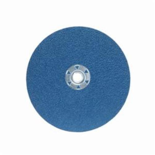 Norton® BlueFire® 66261138816 F826P Heavy Duty Coated Abrasive Disc, 7 in Dia, 5/8-11 Center Hole, 60 Grit, Medium Grade, Zirconia Alumina Abrasive, Speed Change Fastener Attachment