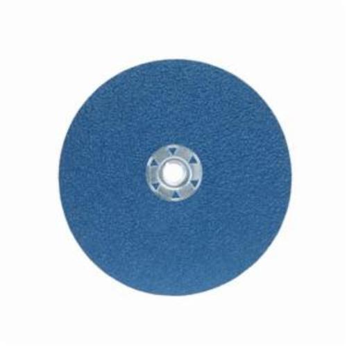 Norton® BlueFire® 66261138819 F826P Heavy Duty Coated Abrasive Disc, 7 in Dia, 5/8-11 Center Hole, 24 Grit, Extra Coarse Grade, Zirconia Alumina Abrasive, Speed Change Fastener Attachment