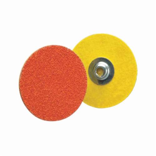 Norton® Blaze® 66261162333 R980P Heavy Duty Coated Abrasive Quick-Change Disc, 3 in Dia, 80 Grit, Coarse Grade, Ceramic Alumina Abrasive, Type TS (Type II) Attachment