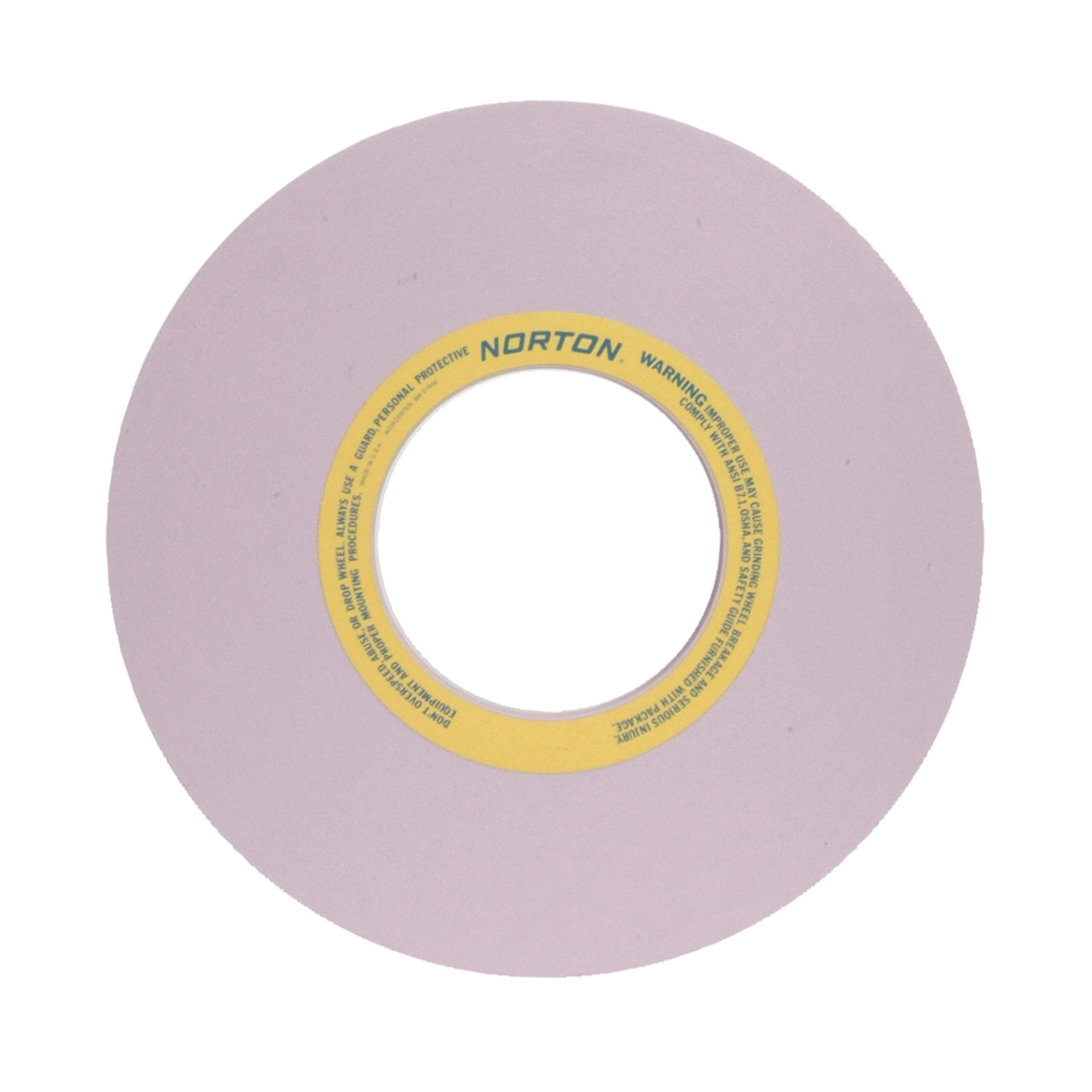 Norton® 69078608983 86A Surface and Cylindrical Grinding Wheel, 20 in Dia x 1 in THK, 8 in Center Hole, 80 Grit, Aluminum Oxide Abrasive