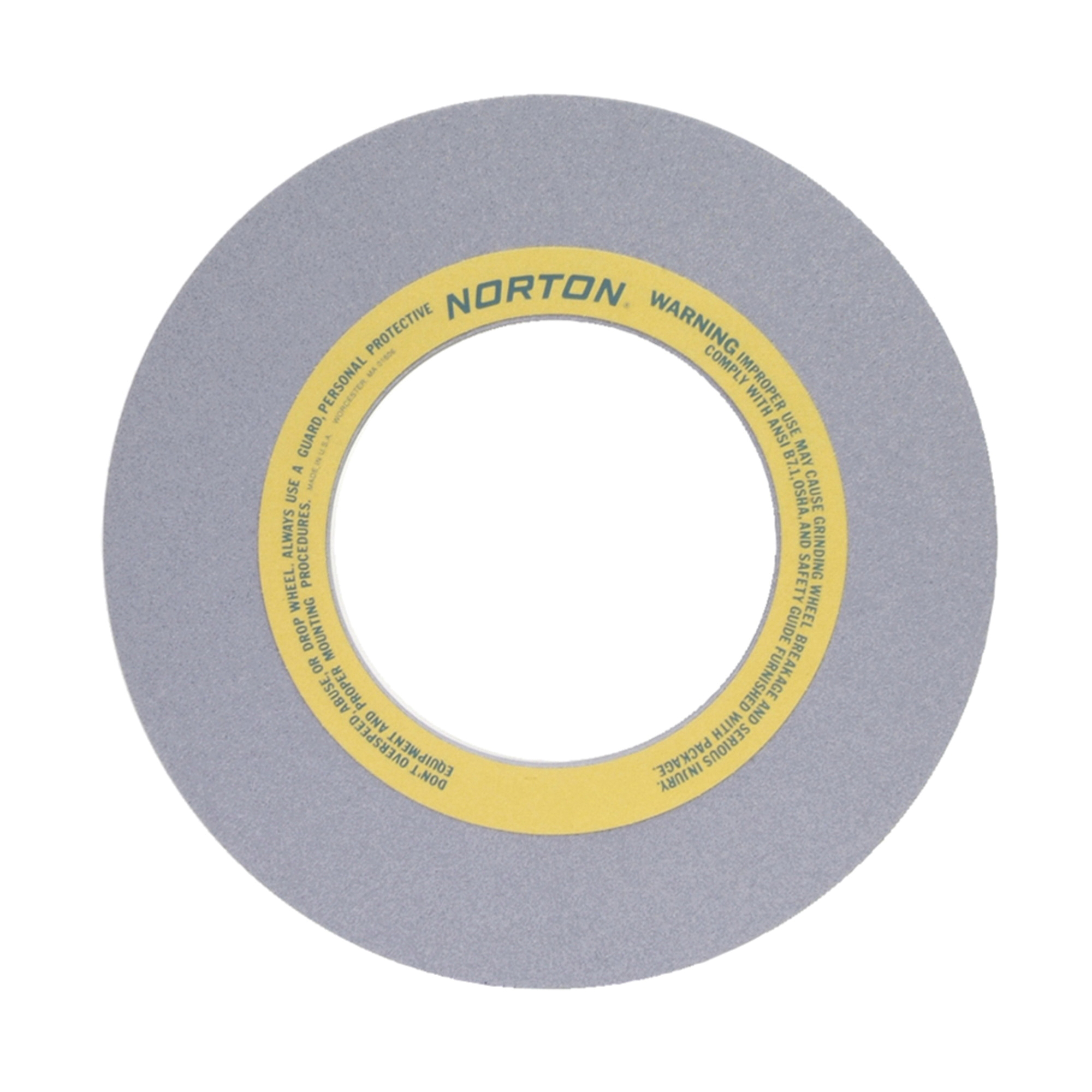 Norton® 69078665433 32A Straight Surface and Cylindrical Grinding Wheel, 20 in Dia x 2 in THK, 8 in Center Hole, 46 Grit, Aluminum Oxide Abrasive