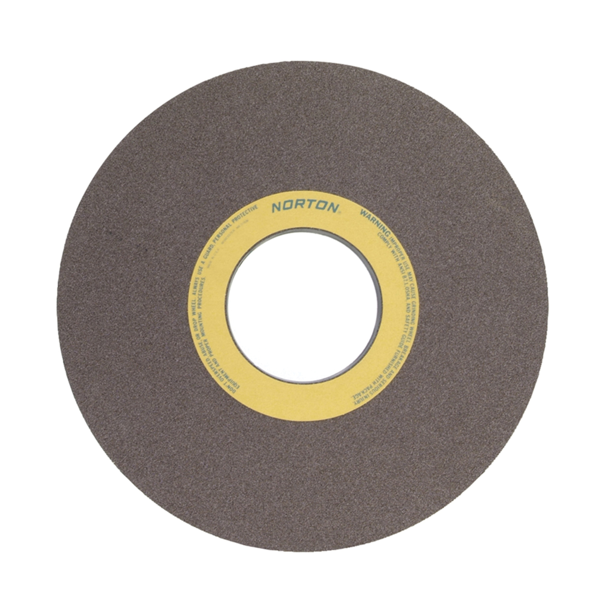 Norton® 69078666447 64A Surface and Cylindrical Grinding Wheel, 20 in Dia x 3 in THK, 8 in Center Hole, 46 Grit, Aluminum Oxide Abrasive