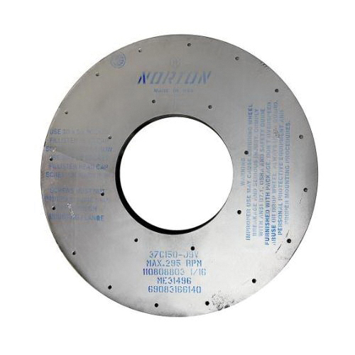 Norton® 69083166140 37C Plate Mounted Toolroom Wheel, 26 in Dia x 2-1/2 in THK, 11 in Center Hole, 150 Grit, Silicon Carbide Abrasive