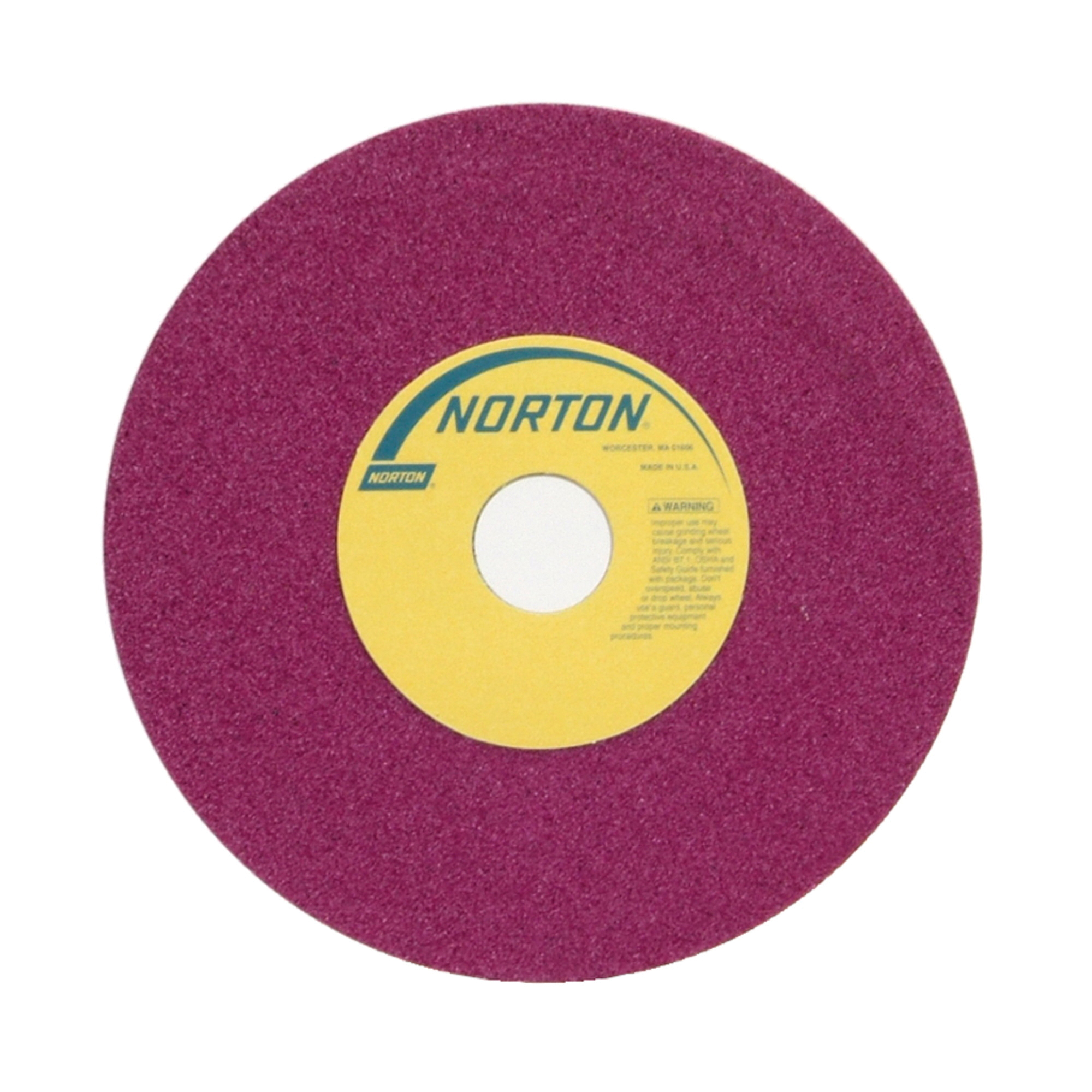 Norton® 69936662101 48A Straight Toolroom Wheel, 8 in Dia x 1/2 in THK, 1-1/4 in Center Hole, 46 Grit, Aluminum Oxide Abrasive