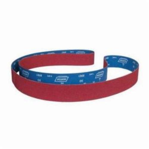 Norton® 78072739662 SG R981 Narrow Coated Abrasive Belt, 4 in W x 132 in L, 36 Grit, Extra Coarse Grade, Ceramic Alumina Abrasive, Polyester Backing