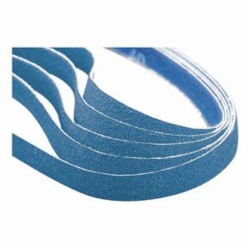 Norton® BlueFire® 78072709590 R823P File Coated Abrasive Belt, 3/4 in W x 18 in L, 60 Grit, Coarse Grade, Zirconia Alumina Abrasive, Polyester Backing