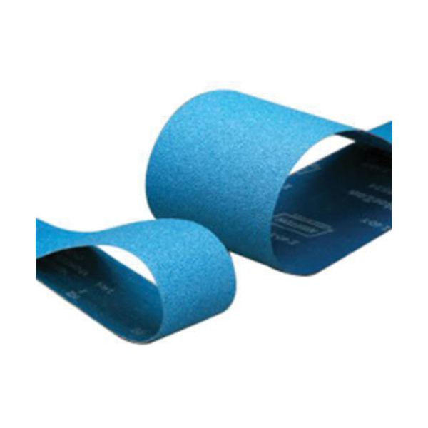 Norton® BlueFire® 78072721973 R801 Narrow Coated Abrasive Belt, 3 in W x 132 in L, 36 Grit, Extra Coarse Grade, Zirconia Alumina Abrasive, Polyester Backing